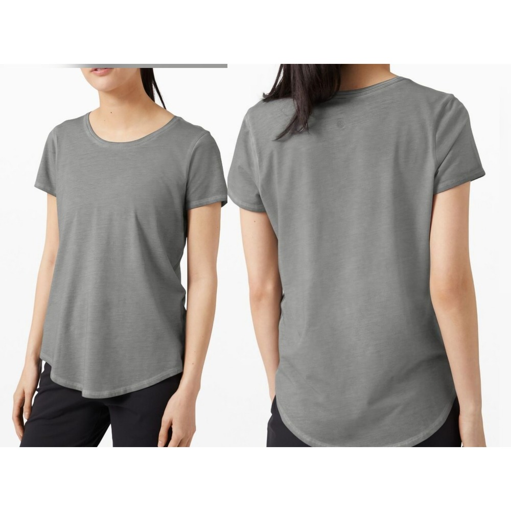 Lululemon Women's Short Sleeve Tee Bundle 4 Piece Crewneck V Neck Neutral Colors - Picture 3 of 8